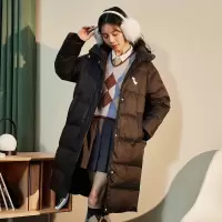 [1折价146.9元叠加优惠券]唐狮冬季新款连帽羽绒服女中长款宽松韩版时尚厚外套学生in