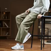 [1折价46.9元,叠加优惠券]唐狮秋冬季新款休闲裤男宽松直筒阔腿工装长裤韩版潮牌百搭