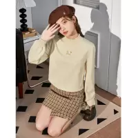 [1折价29.9元,叠加优惠券]唐狮秋冬新款半高领打底衫女式慵懒百搭长袖毛针织衫内搭甜美
