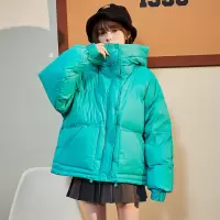 [3件8.5折280.4元,叠加优惠券]唐狮冬装新款羽绒服女连帽短款时尚厚外套保暖百搭面包服潮流