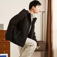 [1折价79.9元,叠加优惠券]唐狮年春季新款男外套休闲工装外套男连帽运动男士夹克春秋潮