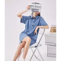 [1折价56.9元,叠加优惠券]唐狮遮肚子减龄小个子牛仔连衣裙女新款裙子女夏季高端气质女装w