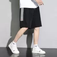 [3件8.5折76.4元,叠加优惠券]唐狮夏季新款休闲短裤男士运动五分裤直筒宽松拼接撞色中裤男