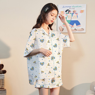 [2.5折价143元]唐狮新款睡衣女飞天小女警可外穿家居服女冰丝凉感睡衣两套