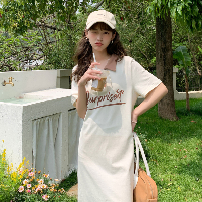[2.5折价65元]唐狮白色Polo连衣裙女新款裙子女夏季小个子短袖学院风气质女装w