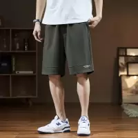 [1折价36.9元,叠加优惠券]唐狮休闲裤男夏季潮牌复古直筒宽松五分男裤夏季薄款男士短裤短裤男
