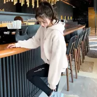 [1折价49.9元,叠加优惠券]唐狮春季新款连帽前胸刺绣卫衣女韩版小清新个性时尚长袖上衣