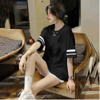 [1.5折价31元]唐狮时尚运动T清凉夏季新款百搭棉质女式上衣宽松短袖T恤