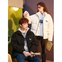 [2.5折价372元]唐狮冬季新款情侣羽绒服小众百搭针织麻花肌理短款羽绒外套G