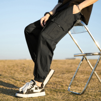 [2.5折价108元]唐狮春秋新款休闲裤男运动裤束脚宽松工装裤子潮牌冬