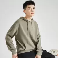 [3件8.5折110.4元,叠加优惠券]唐狮春秋季新款连帽卫衣男士山系印花纯色宽松帽衫上衣外套潮