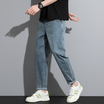 [1.5折价73元]唐狮春秋季新款牛仔裤男宽松显瘦百搭潮流直筒裤通勤裤子男