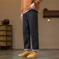 [2.5折价114元]唐狮春秋季新款牛仔裤男原色直筒裤宽松显瘦经典潮流百搭裤子男