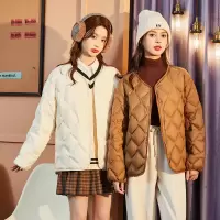 [3件8.5折220.9元,叠加优惠券]唐狮冬季新款轻薄羽绒服女短款外穿小个子内胆保暖时尚外套K