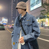 [2.5折价108元]唐狮男装外套牛仔外套男小标细节牛仔外套男士牛仔外套男牛仔外套