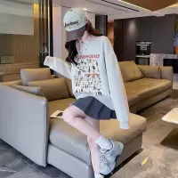 [1折价42.9元,叠加优惠券]唐狮女圆领前胸图案卫衣