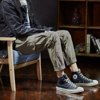 [1.5折价60元]唐狮裤子男休闲休闲裤男式裤子男男多袋宽松休闲长裤裤子