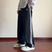 [3件8.5折93.4元,叠加优惠券]唐狮裤子男休闲裤男侧边拼接宽松直筒休闲长裤男休闲裤宽松休闲裤男