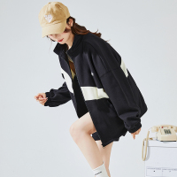 [2.5折价199元]唐狮秋装搭配一整套女新款撞色拼块运动开衫短裤两套tz