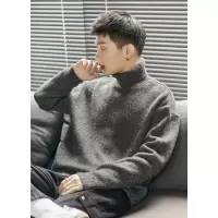 [3件8.5折127.4元,叠加优惠券]唐狮男毛衣秋季毛衣高领花纱毛衣秋冬毛衣男毛衣秋季男士毛衫秋季