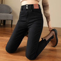 [1.5折价68元]唐狮牛仔长裤女紧身显瘦小脚裤铅笔裤高腰显瘦小个子紧身小脚铅笔裤女
