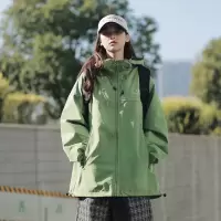 [3件8.5折152.9元,叠加优惠券]唐狮秋季外套女新款韩版宽松连帽工装开衫上衣学院风酷潮百搭