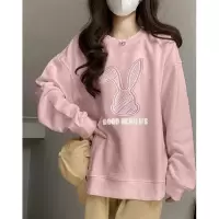 [3件8.5折76.4元,叠加优惠券]唐狮秋冬新款女圆领前胸立体图案卫衣百搭可爱减龄潮流