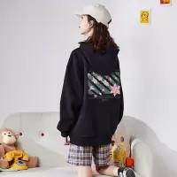 [2.5折价99.1元叠加优惠券]唐狮秋季新款女连帽背后图案卫衣百搭上衣潮流时尚韩系别致