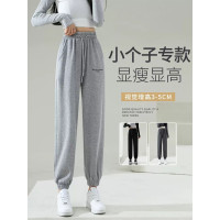唐狮春季新款宽松绣花束脚针织休闲运动裤女舒适百搭卫裤潮