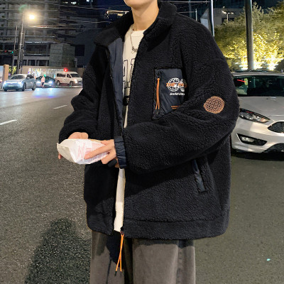 [2.5折价176元]唐狮外套男男士外套冰岛绒外套男男装外套男立领左胸细节冰岛绒外套