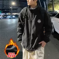 [3件8.5折84.9元,叠加优惠券]唐狮外套男男士外套摇粒绒外套男男装外套男款男净色立领摇粒绒外套