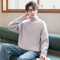 [1.5折价109元叠加优惠券]唐狮男士毛衣高领厚毛衣毛衫潮流都市男友风休闲毛衣男秋冬季