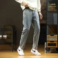 [1折价46.9元,叠加优惠券]唐狮牛仔裤男牛仔裤男秋冬款小直筒裤男士裤子男士牛仔裤休闲裤男