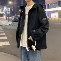 [3件8.5折118.9元,叠加优惠券]唐狮男士外套夹克外套男男士休闲外套连帽口袋款休闲外套男外套