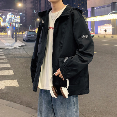 [2.5折价132元]唐狮男士外套夹克外套男男士休闲外套连帽口袋款休闲外套男外套