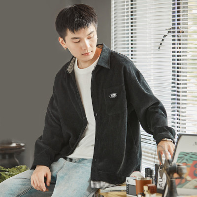 [3件8.5折118.2元,叠加优惠券]唐狮衬衫男长袖衬衫衬衣男士衬衫秋季男假两长袖衬衫