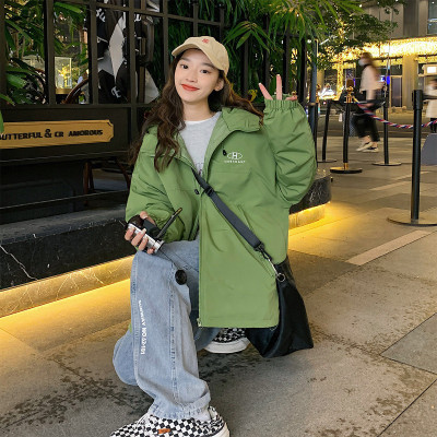 [8.5折价195.4元叠加优惠券]唐狮冬季棉衣女连帽左胸刺绣棉服外套保暖加厚时尚百搭
