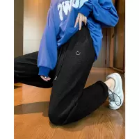 [3件8.5折93.4元,叠加优惠券]唐狮女宽松笑脸刺绣松紧休闲运动长裤加绒
