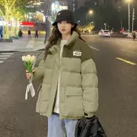 [5折价329.9元,叠加优惠券]唐狮秋冬新款女立领拼色大口袋羽绒服百搭无性别羽绒时尚