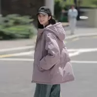 [3件8.5折280.4元,叠加优惠券]唐狮秋冬新款女连帽斜插口袋羽绒服高级感无性别羽绒别致百搭