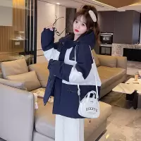 [3件8.5折178.4元,叠加优惠券]唐狮冬季新款棉衣女ins潮工装派克服连帽加厚保暖冬装外套K