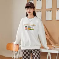 [1折价55.9元,叠加优惠券]唐狮秋季新款女卫衣圆领宽松设计感上衣可爱减龄小个子外套