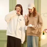 [3件8.5折93.4元,叠加优惠券]唐狮秋季新款女圆领卫衣今年流行设计感oversize后背图案上衣