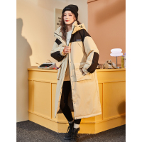 唐狮冬装新款羽绒服女长款工装派克服连帽加厚保暖冬季外套K