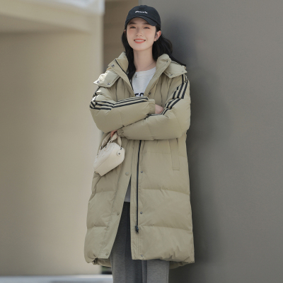 [2.5折价439.9元叠加优惠券]唐狮羽绒服女新款流行冬装外套小个子超好看加厚长款面包服K