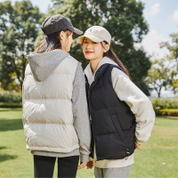 唐狮秋季新款女立领净色羽绒马甲短款休闲小个子款羽绒背心G