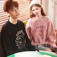 [8.5折价110.4元叠加优惠券]草莓熊联名唐狮秋冬季新款情侣毛衣男休闲宽松圆领打底衫潮