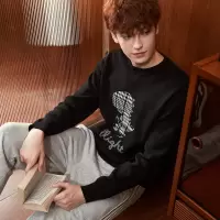 [8.5折价101.9元叠加优惠券]唐狮秋季新款毛衣男生趣味恐龙图案潮流韩系休闲圆领男毛线衫