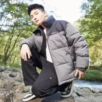 [3件8.5折220.9元,叠加优惠券]唐狮冬季新款棉衣男士立领拼接棉服外套男生夹棉加厚上衣服潮