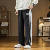 唐狮秋冬新款灯芯绒裤子男款休闲裤宽松韩版束脚长裤子潮牌